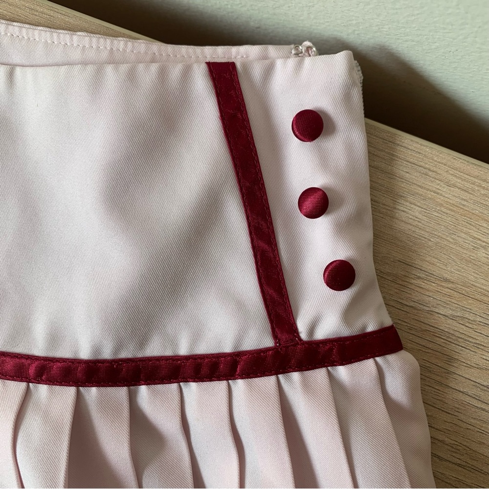 Vintage 90s Fila skirt Pink Tennis 🎾 Pleated Mini Skirt Satin Buttons Feminine S